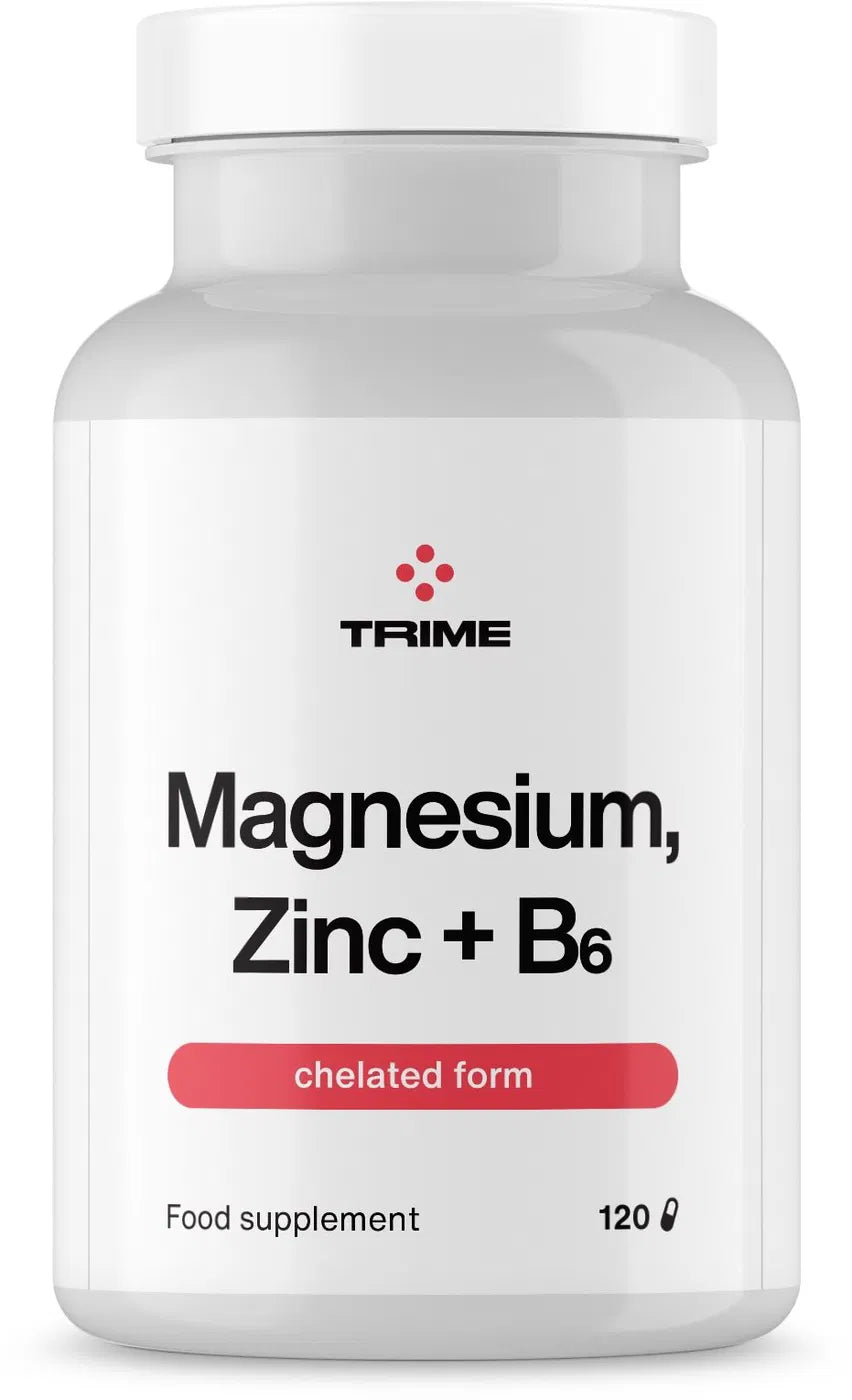 Trime Magnesium, Zinc + B6 Chelated Form, 120 Capsules