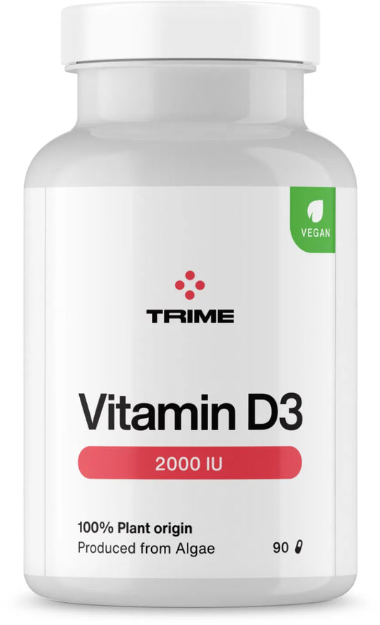 Trime Algae D3, 2000IU, plant-based, 90 capsules