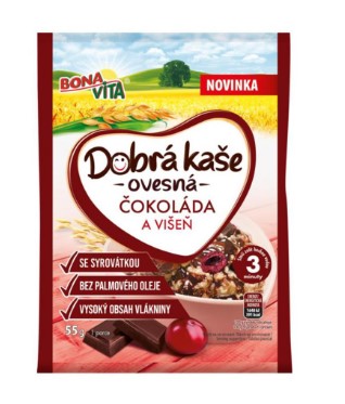 Bonavita Good porridge chocolate and cherry 3 x 55g