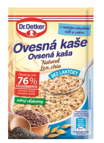 Dr. Oetker Oat porridge Natural without lactose, flax, chia 3 x 54g