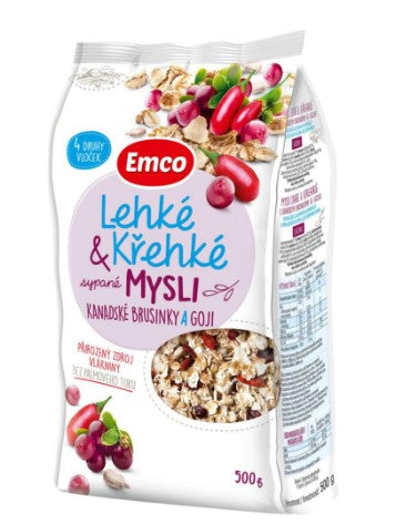 Emco Mysli Light & Fragile Oatmeal cranberries, goji 500g