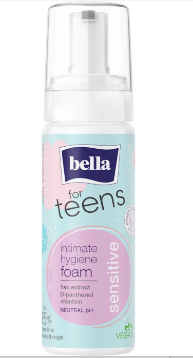 Bella for teens for teens intimate cleansing foam sensitive, 150 ml