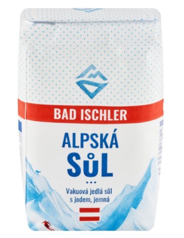 Bad Ischler Alpine fine salt with iodine 1kg