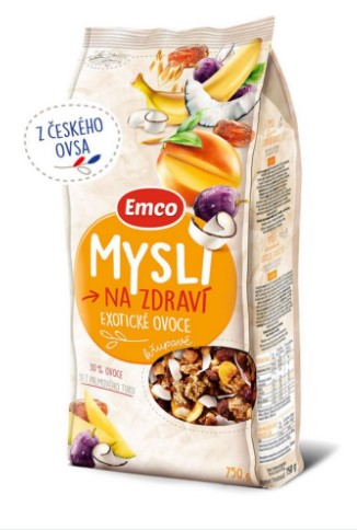 Emco Mysli na Zdraví Oatmeal Crispy pieces of fruit 750 g