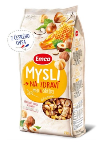 Emco Mysli na Zdraví Oatmeal Honey and nuts 750 g