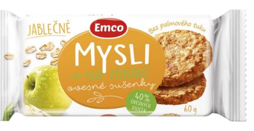 Emco Mysli na Zdraví Apple oat biscuits 3 x 60 g