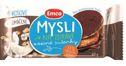 Emco Mysli na Zdraví Oatmeal crackers coconut semi-soaked 5 x 60 g