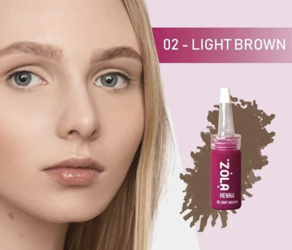 ZOLA eyebrow henna - 02 Light brown, 5 g