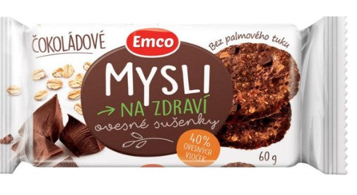 Emco Mysli na Zdraví Chocolate oat biscuits 5 x 60 g