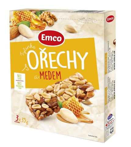 Emco Nut bars nuts and honey 3x35