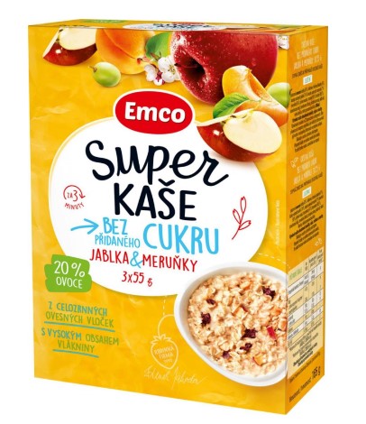 Emco Super porridge of apples and apricots 3x55g