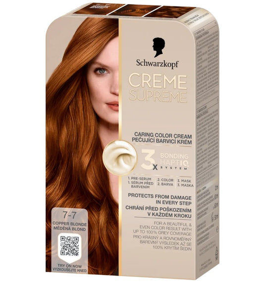 Schwarzkopf Gliss Creme Hair Color Copper Blond 7-7