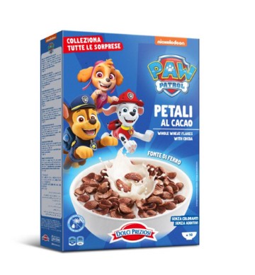 PETALI AL CACAO Paw Patrol Whole grain chips with cocoa and minerals 300g