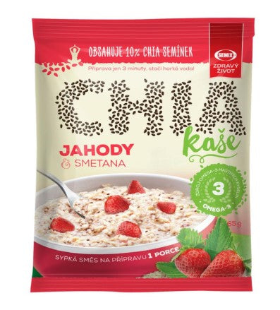 SeMix Chia porridge strawberries and cream 3 x 65 g