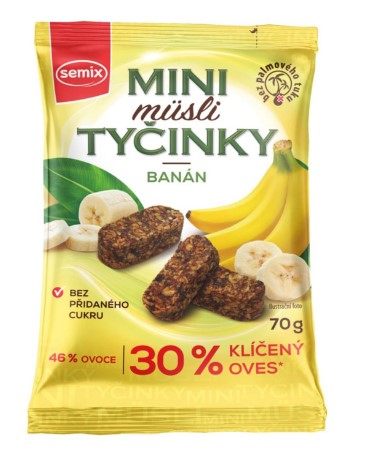 Semix Mini muesli bars with bananas gluten-free 3 x 70 g