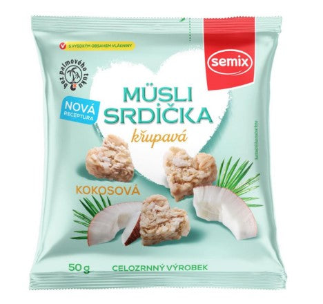 Semix Muesli hearts crispy coconut 3 x 50 g