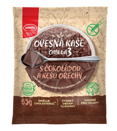 Semix Gluten-free oatmeal with chocolate and cashew nuts 3 x 65 g