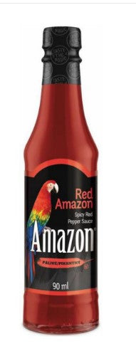 Red Amazon Hot sauce from red cayenne peppers 90 ml