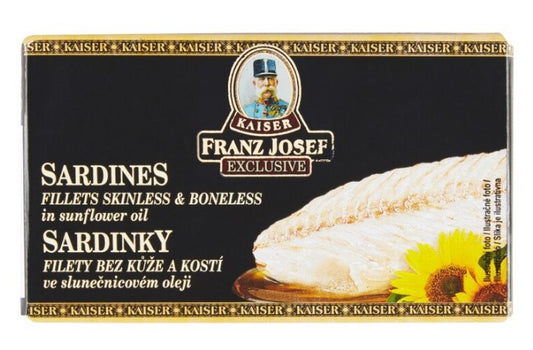 Franz Josef Kaiser Sardines Fillets in Sunflower Oil 3 x 63g