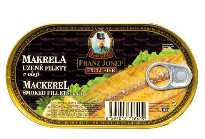 Franz Josef Kaiser Mackerel smoked fillets in oil 2 x 102 g