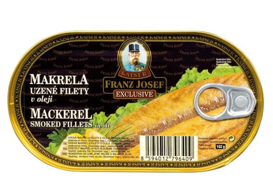 Franz Josef Kaiser Mackerel smoked fillets in oil 2 x 102 g