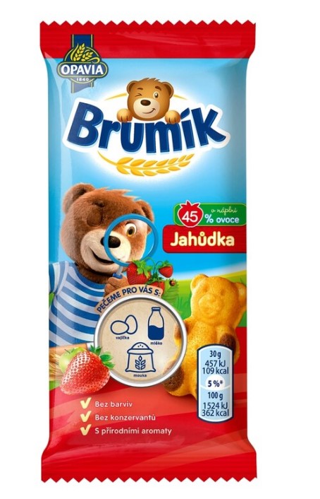 Opavia Brumík with apple-strawberry filling 5 x 30 g