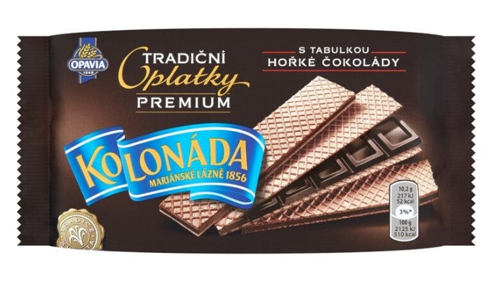 Opavia Kolonáda Oplatky wafers with dark chocolate 2 x 92 g