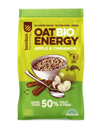 Bombus Oat BIO Energy Apple & Cinnamon porridge 3 x 65g