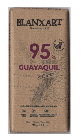 Blanxart Guayaqil 95% dark chocolate 3 x 75g