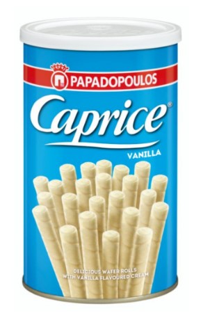 Caprice Vanilla filled tubes 250g