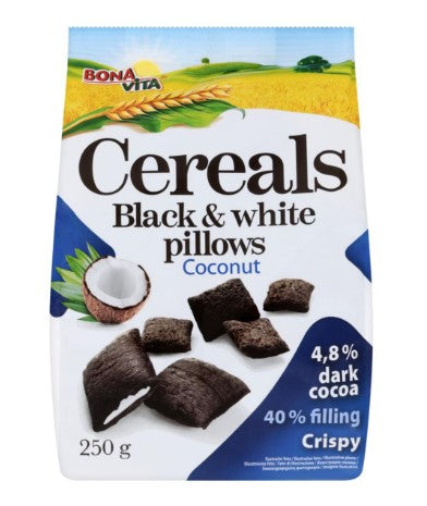 Bona Vita Black & White Stuffed pillows with milk filling 250 g