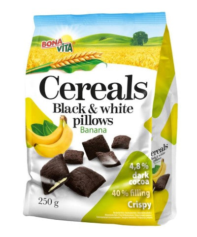 Bona Vita Cereals Black & White pillows banana filling 250g