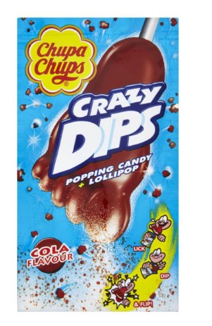 Chupa Chups Crazy Dips Drops with cola flavor with crackling powder 10 x 14 g