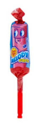 Chupa Chups Melody Pops Lollipop with strawberry flavor 10 x 15 g