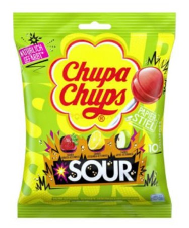 Chupa Chups Lollipops Sour 10 pcs - 2 x 120g