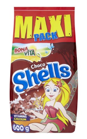 Bona Vita Maxi Pack Choco shells cereal shells with cocoa 600 g