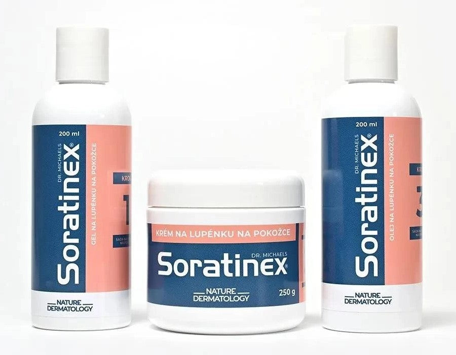 Dr. Michaels Soratinex Large set for psoriasis treatment (gel 200ml + oil 200ml + 250g cream)