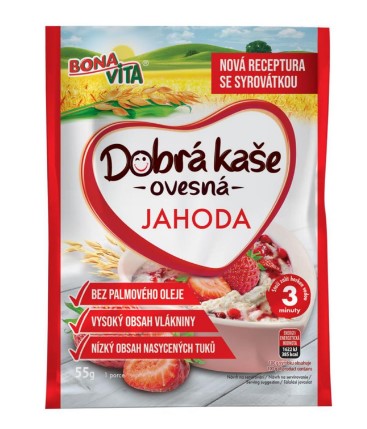 Bona Vita Good porridge oat strawberry 3 x 55g