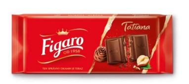 Figaro Tatiana milk chocolate with hazelnut filling 2 x 90g