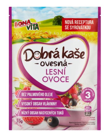 Bona Vita Good Porridge Forest Fruits Oatmeal 3 x 55g