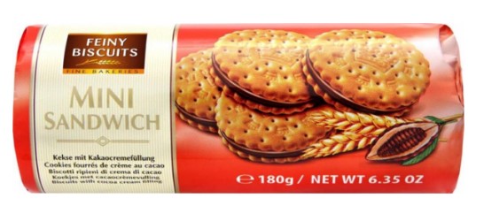 Feiny Biscuits with chocolate cream 180 g