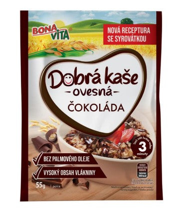 Bona Vita Good Porridge Chocolate Oatmeal 3 x 55g