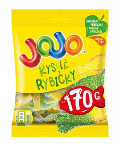 Jojo Sour fish jelly candies 170g