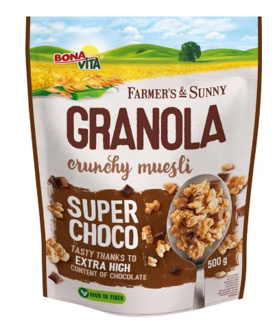 Bona Vita Farmer's & Sunny Granola muesli super choco 500 g