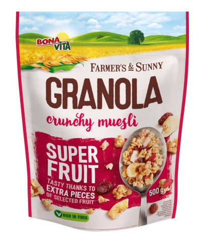 Bona Vita Farmer's & Sunny Granola muesli super fruit 500 g