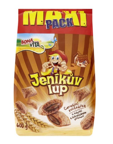 Bona Vita Maxi Pack Jeníkú lup cereal pillows with chocolate flavor filling 600 g