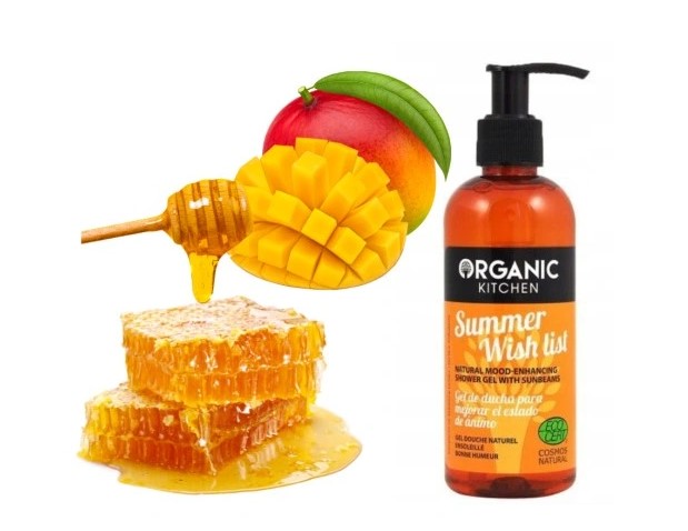 ORGANIC KITCHEN Summer Wish List Invigorating shower gel based on mango and honey 260 ml