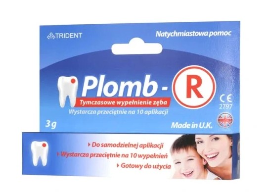 Trident Plomb-R Temporary dental filling Paste 3g