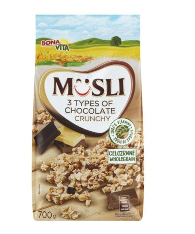 Bona Vita Baked crunchy muesli 3 types of chocolate 700 g