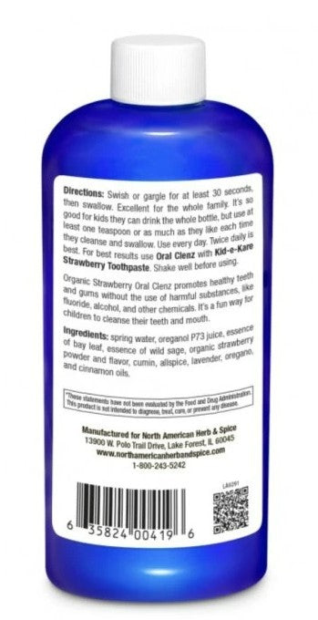 North American Herb & Spice - Herbal mouthwash for children with strawberry flavor, 240 ml